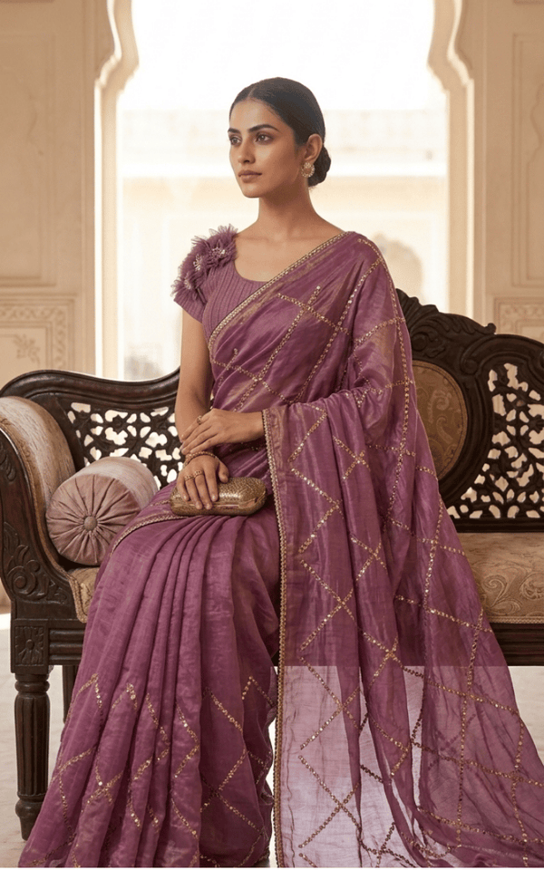 Mulberry Mauve Saree