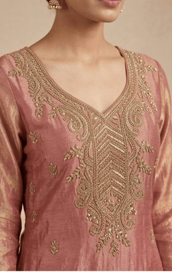Rose Gold Kurti Set