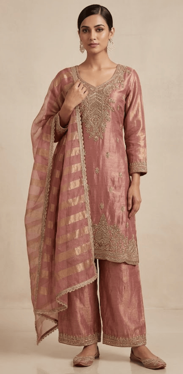 Rose Gold Kurti Set
