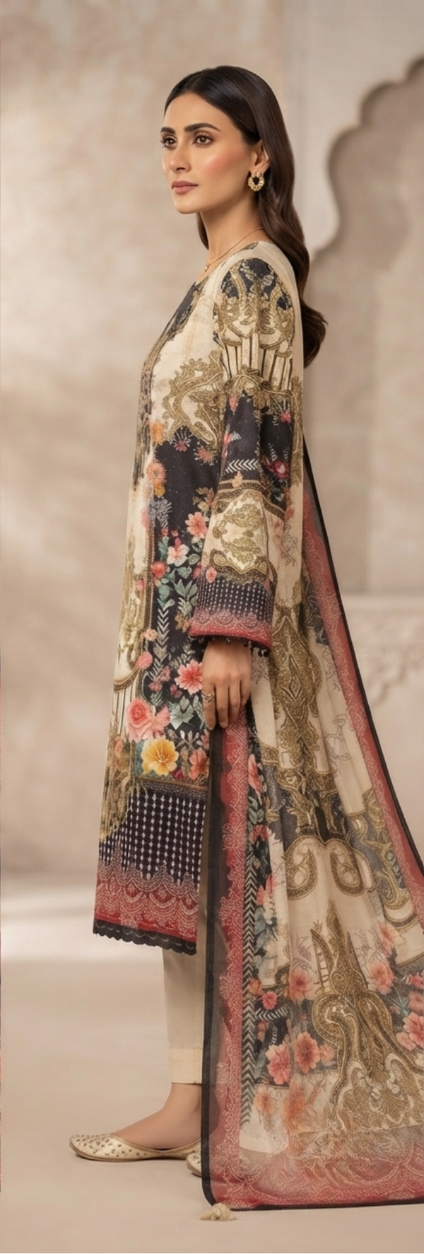 PRINT THREE PIECE SUIT