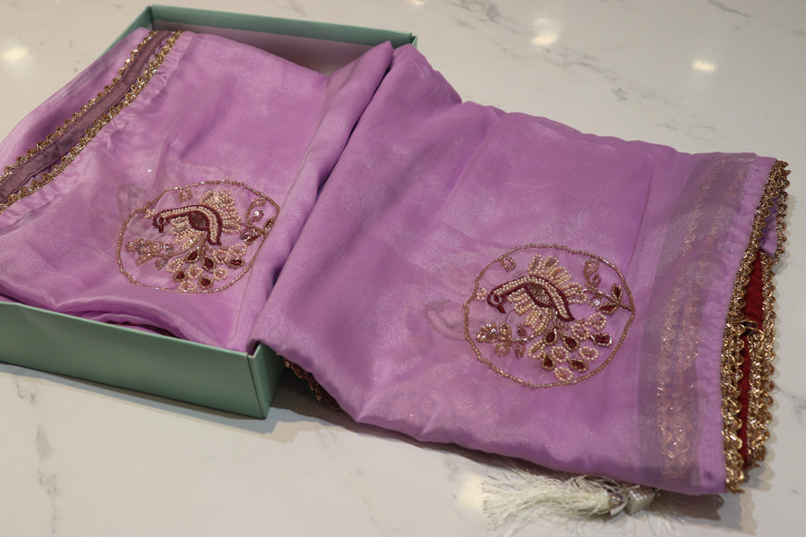Lilac Saree