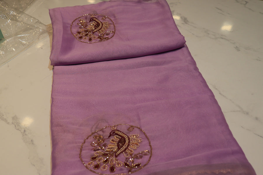 Lilac Saree