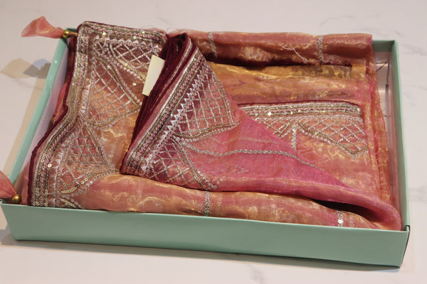 Coral Saree