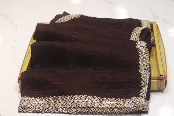 Burgundy Saree