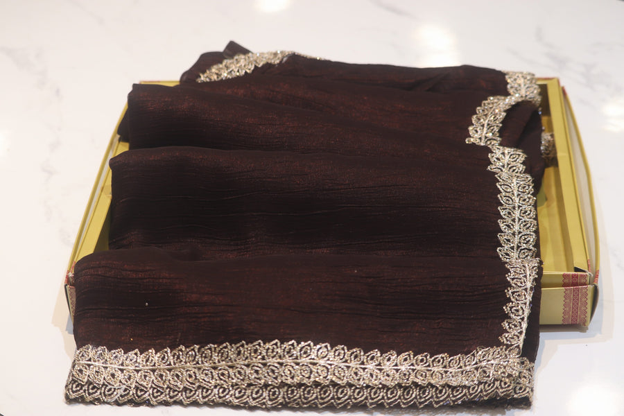 Burgundy Saree