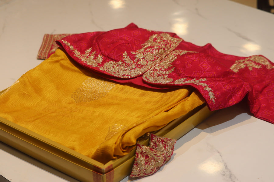 Mustard Saree