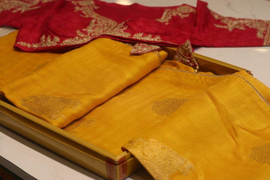 Mustard Saree